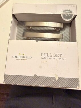 Threshold Satin Nickel Cabinet Pulls - Brushed Silver Finish